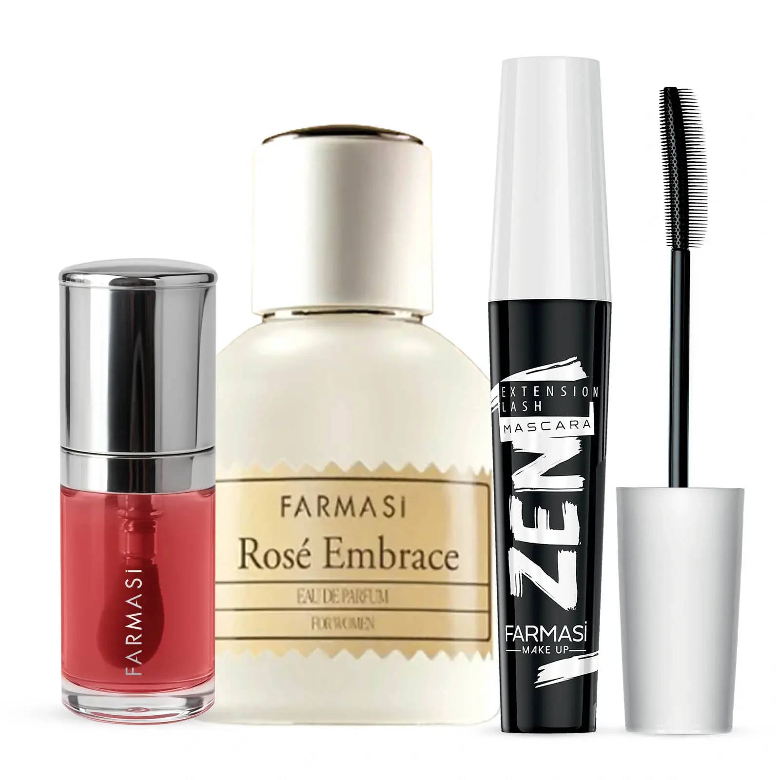 image of SET 3/1 ROSE EMBRACE EDP,ZEN MASCARA,LIP OIL CHERRY